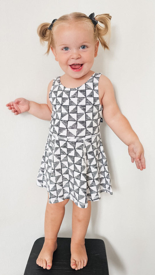 Checkmate | Twistback Dress